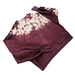 Electric & Rose Tie Dye Sweatshirt Purple Cotton Blend Women's Large